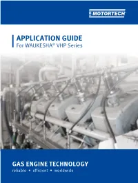 APPLICATION GUIDE for WAUKESHA® VHP Series