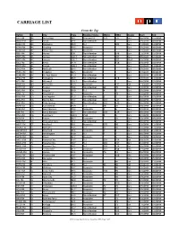 Carriage List