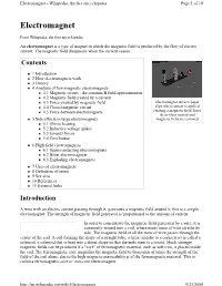 Electromagnet - Wikipedia, the Free Encyclopedia Page 1 of 10
