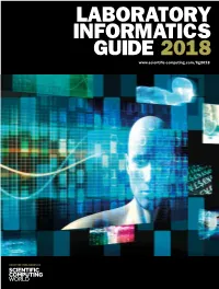 Laboratory Informatics Guide 2018