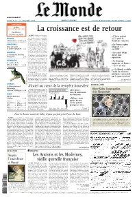 LE MONDE/PAGES&lt;UNE&gt;