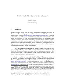 Quantificational and Illocutionary Variability in Cheyenne Sarah E. Murray Cornell University 1. Introduction in Many Languag