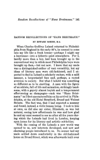 Random Recollections of "Hans Breitmann." 141 When Charles