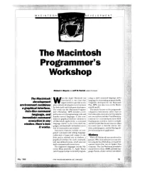 The Macintosh Programmer's Workshop