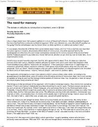 The Need for Memory