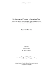 Environmental Product Information Flow