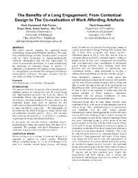 From Contextual Design to the Co-Realisation of Work Affording