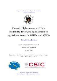 Intervening Material in Sight-Lines Towards Grbs and Qsos