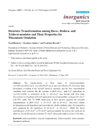 Structure Transformation Among Deca-, Dodeca- and Tridecavanadates and Their Properties for Thioanisole Oxidation
