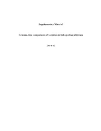 Supplementary Material Genome-Wide Comparisons of Variation In