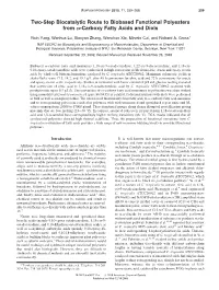 Two-Step Biocatalytic Route to Biobased Functional Polyesters from Ω-Carboxy Fatty Acids and Diols