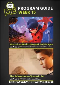 ABC ME Program Guide: Week 15 Index