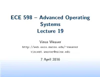 ECE 598 – Advanced Operating Systems Lecture 19