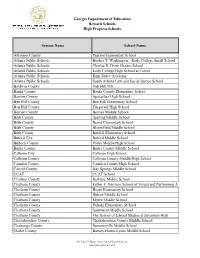 Georgia Department of Education Reward Schools High Progress Schools System Name School Name Atkinson County Pearson Elementary