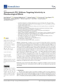 Triterpenoid–PEG Ribbons Targeting Selectivity in Pharmacological Effects