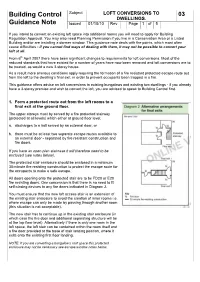 Building Control Guidance Note