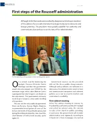 First Steps of the Rousseff Administration