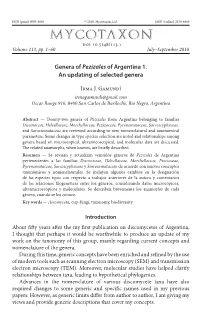 &lt;I&gt;Pezizales&lt;/I&gt; of Argentina 1. an Updating of Selected Genera
