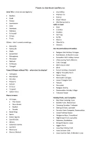Places to Distribute Leaflets To