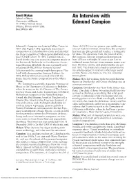 An Interview with Edmund Campion