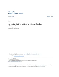 Applying Fair Division to Global Carbon Emily D