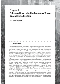 Chapter 9 Polish Pathways to the European Trade Union Confederation