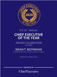 Chief Executive of the Year Award Celebration Honoring Brian T