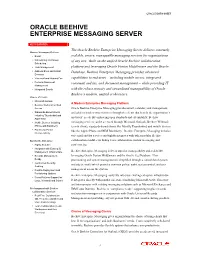 Oracle Beehive Enterprise Messaging Server