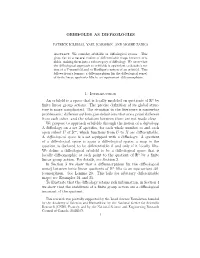 ORBIFOLDS AS DIFFEOLOGIES 1. Introduction an Orbifold Is a Space