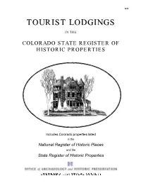 Tourist Lodgings in the Colorado State Register of Historic Properties, 1633