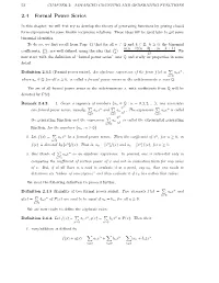 2.4 Formal Power Series