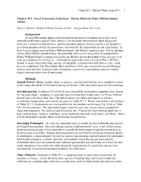 Ballast-Mediated Introductions in Port Valdez/Prince William Sound, Alask