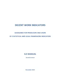 Decent Work Indicators
