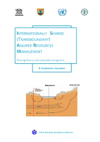 Internationally Shared (Transboundary) Aquifer Resources Management