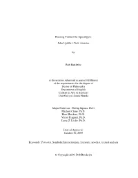 John Updike's New America by Bob Batchelor a Dissertation Submitted