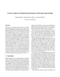 Security Analysis of Unified Payments Interface and Payment Apps in India