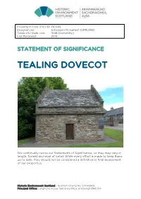 Tealing Dovecot Statement of Significance