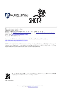 The Adoption of Standard Time Author(S): Ian R