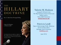 The Hillary Doctrine