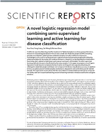 A Novel Logistic Regression Model Combining Semi-Supervised