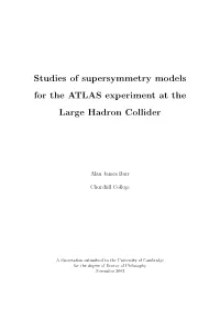 Studies of Supersymmetry Models for the ATLAS Experiment at the Large Hadron Collider