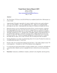 Visual Snow Report 2018