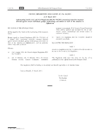 Council Implementing Regulation (EU)