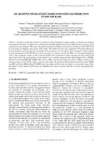 On Adaptive Neuro-Fuzzy Model for Path Loss Prediction in the Vhf Band