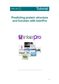 Predicting Protein Structure and Function with Interpro