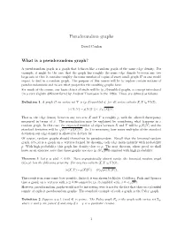Pseudorandom Graphs