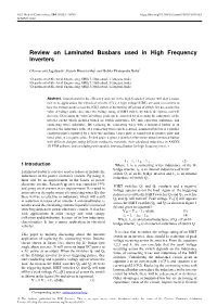 Review on Laminated Busbars Used in High Frequency Inverters