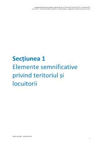 Secțiunea 1 Elemente Semnificative Privind Teritoriul Și Locuitorii