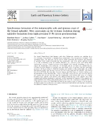 Synchronous Formation of the Metamorphic