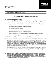 Accessibility in an on Demand Era